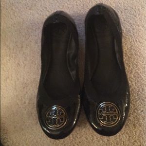 Tory Burch Black Flats